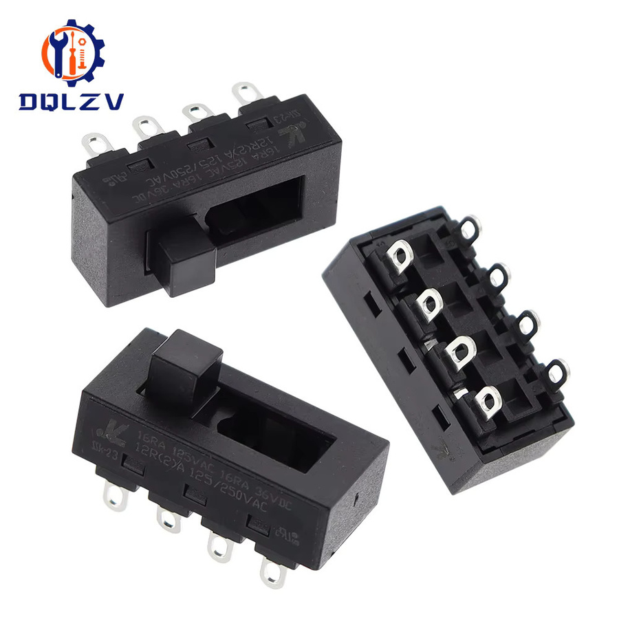 LQ-103H Kippschiebeschalter 8 Pin 3 Positionen 12 A 250 V Schwarz - Bild 2