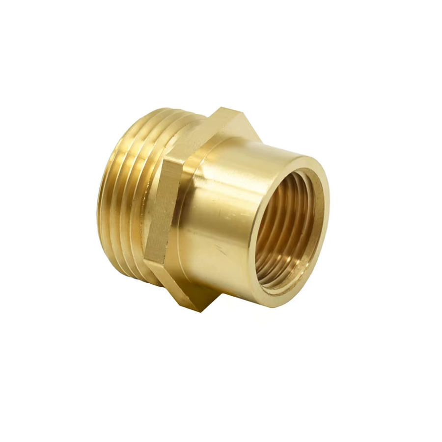 Messing Reduzierverbinder mit Außengewinde M30 x G1/2 x G3/4 in Gold für Armaturen in Küche und Bad - Bild 2