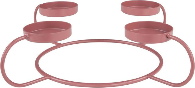 Visiona Kerzenhalter Katha Tealight-Halter aus Metall in Rot, Durchmesser: 4,0 cm, Höhe: 9,0 cm - Bild 1