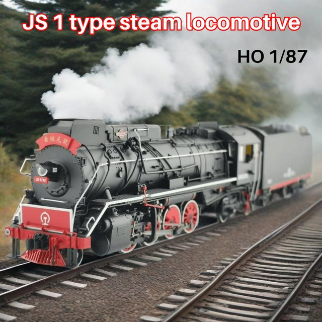 HO Typ 1/87 Spielzeugzug, Dampflokomotive, Metall, digitale Raucherabgabe, ESU-Chip-Zugmodell - Bild 1