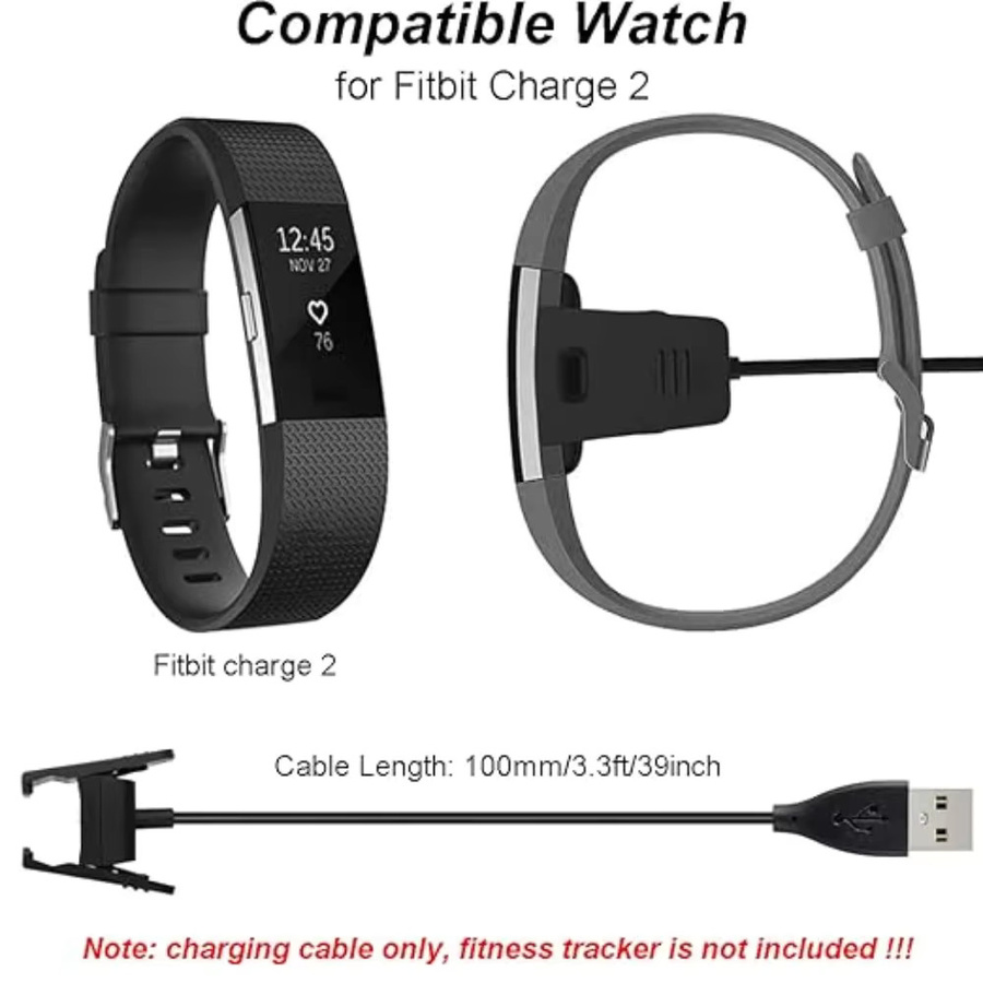 Fitbit Ladegerät Kabel, Schwarz, Fitbit charge2 - Bild 4