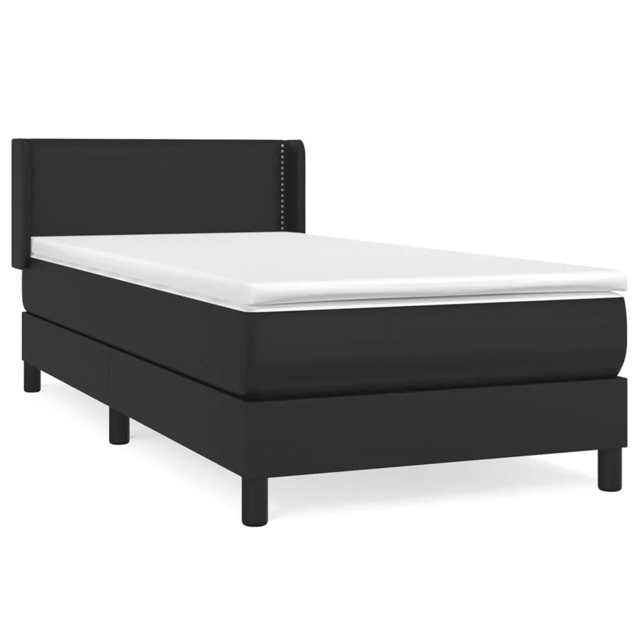 vidaXL Boxspringbett mit Matratze Hybrid-Design in Schwarz, B/T/H: 100 x 200 x 103 cm - Bild 2