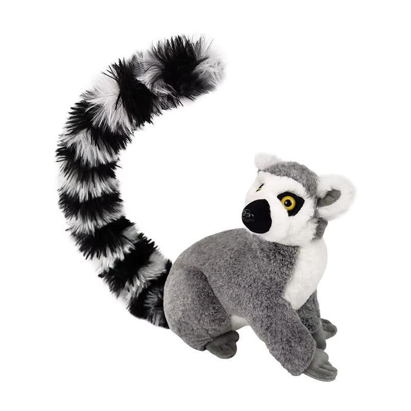 MIAOOWA Ring-Schwanz-Lemur-Puppe, Plüschtier, 25cm - Bild 2