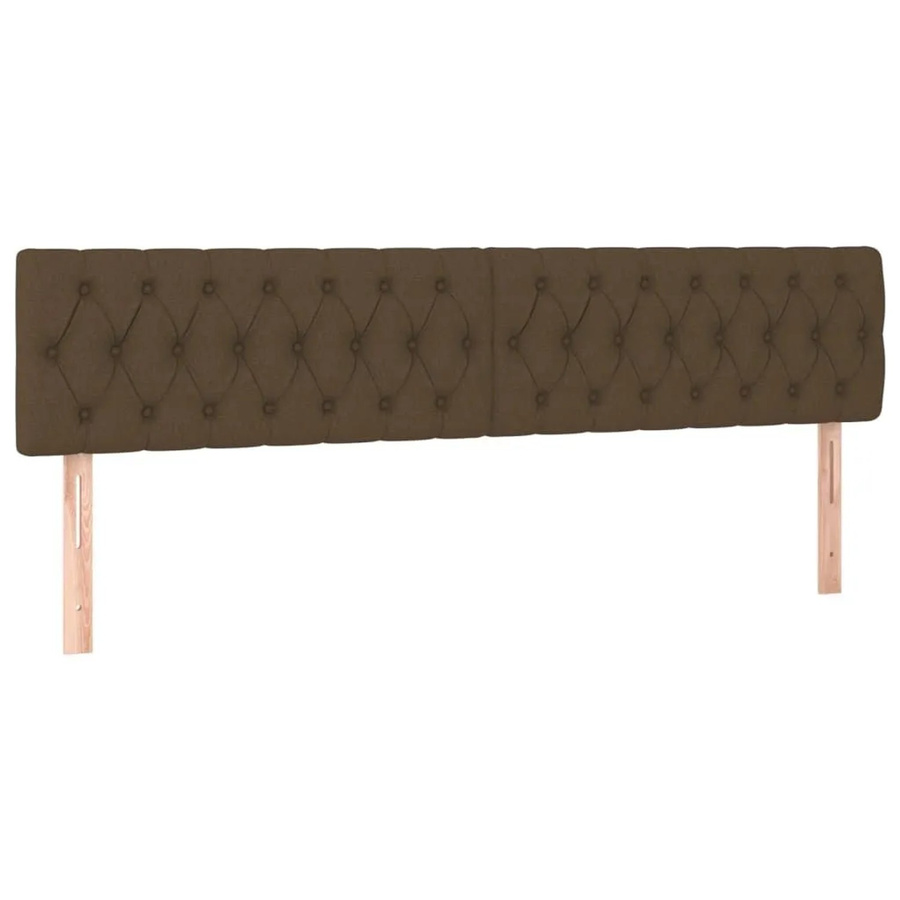 vidaXL Kopfteile Set 2 Stück Dunkelbraun Stoff B/H: 100 x 78/88 cm - Bild 2