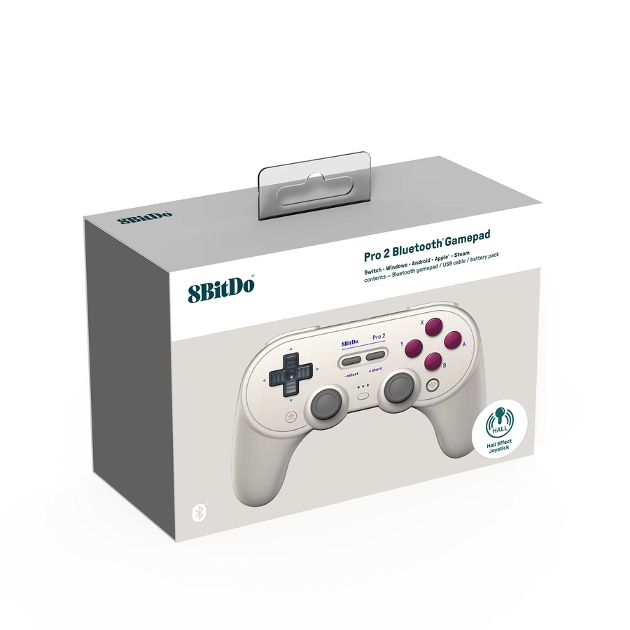8Bitdo Pro2 Bluetooth Wireless Gamepad mit Hall-Effekt für Nintendo Switch, PC, Mac, Android und Steam in Grau - Bild 6