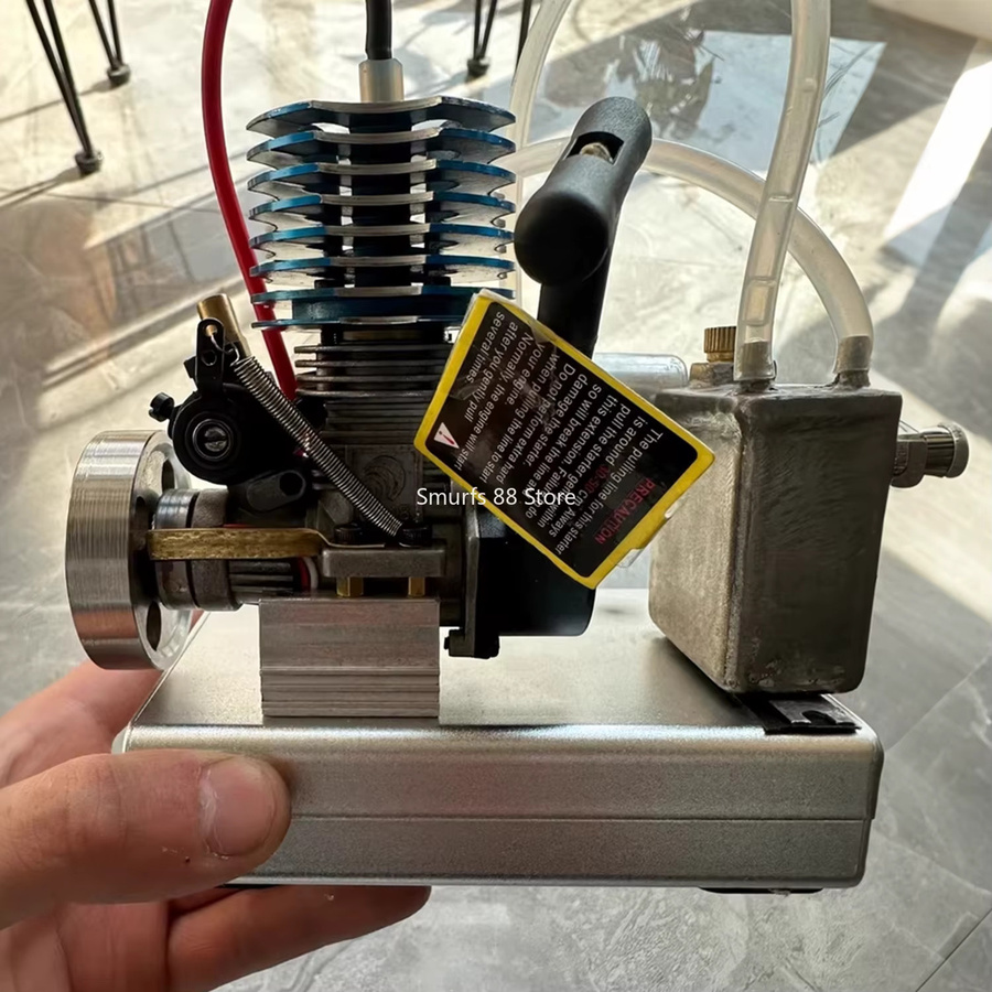 goni Miniatur Metall Motor Modell, DIY Modifikationen, mit Metall Basis, CDI Zündsystem, Hand Pull Start, Modell Spielzeug - Bild 3