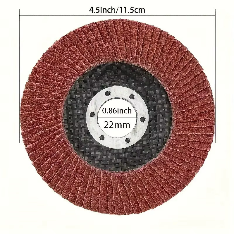 BYRNETOOLS Zirkonoxid-Flügelklinge Schleifscheibe 4,5 Zoll mit 7/8 Zoll Bohrung, Körnung 40–120 - Bild 2