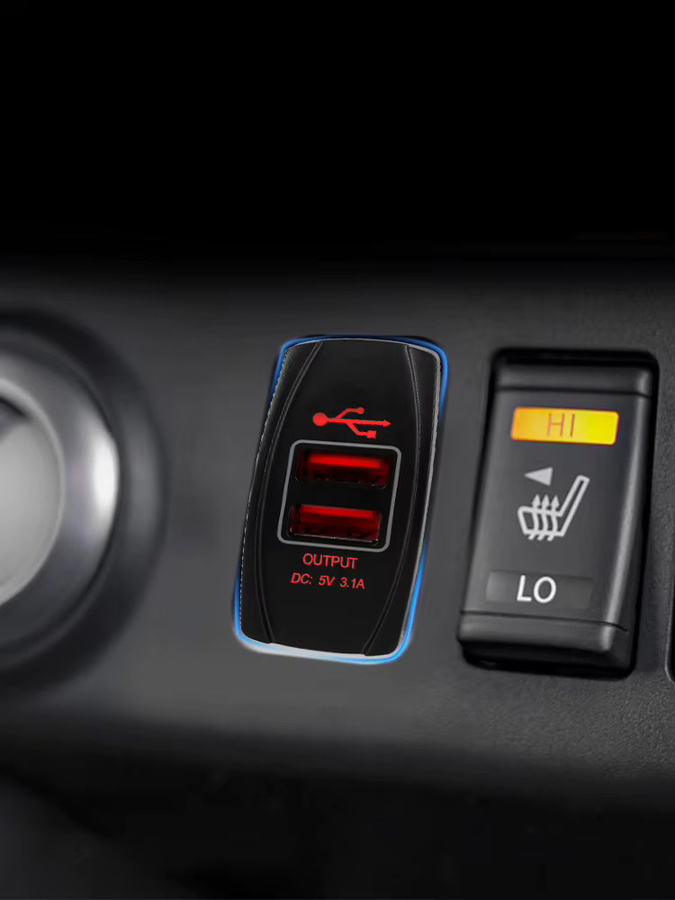 LEEPEE Dual USB Auto Ladegerät mit LED, 5V 2.1A, wasserdicht und staubdicht, Schwarz, Universal für Auto, RV und Wohnmobil - Bild 7
