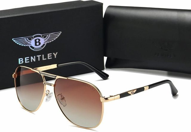 Bentley Sonnenbrille Aviator, randlos, Metall, grau, gold, Unisex - Bild 1