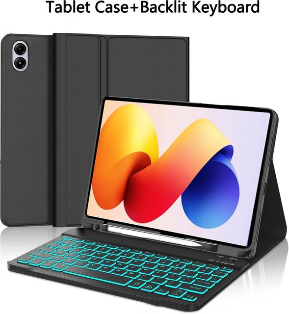 Xiaomi Tastaturhülle für Redmi Pad Pro 12,1 Zoll mit abnehmbarer Bluetooth-Tastatur in Schwarz - Bild 1