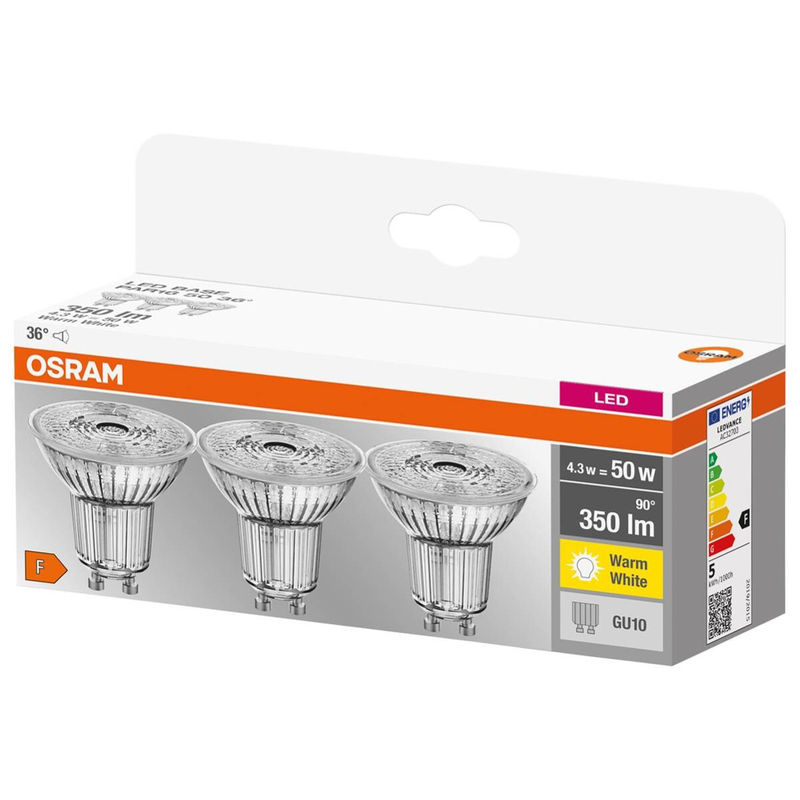 Osram LED Reflektorlampe GU10 3er Set Warmweiß Klar 4,3 W 1050 lm - Bild 2