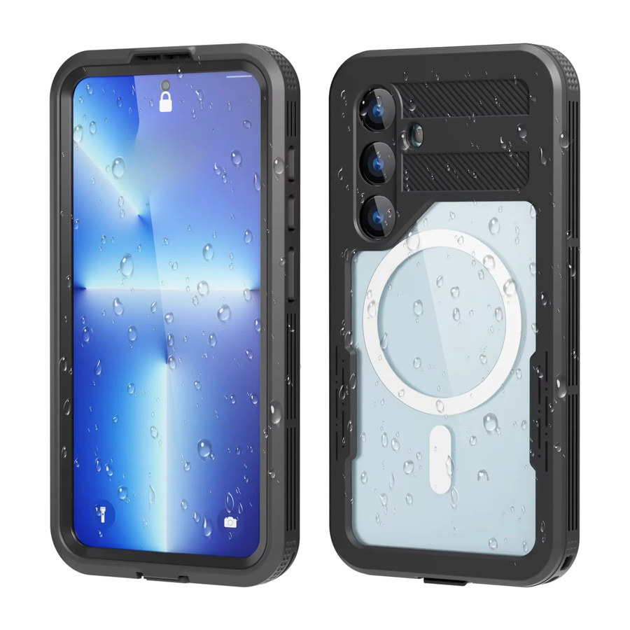 Shellbox IP68 wasserdichte Handyhülle mit 360-Grad-Vollschutz für Samsung S23 Plus, S24 und S24 Ultra in Schwarz - Bild 6