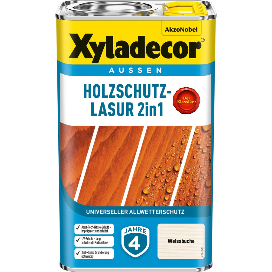 Xyladecor Holzschutz-Lasur 2in1 Weißbuche matt 2,5 l - Bild 2
