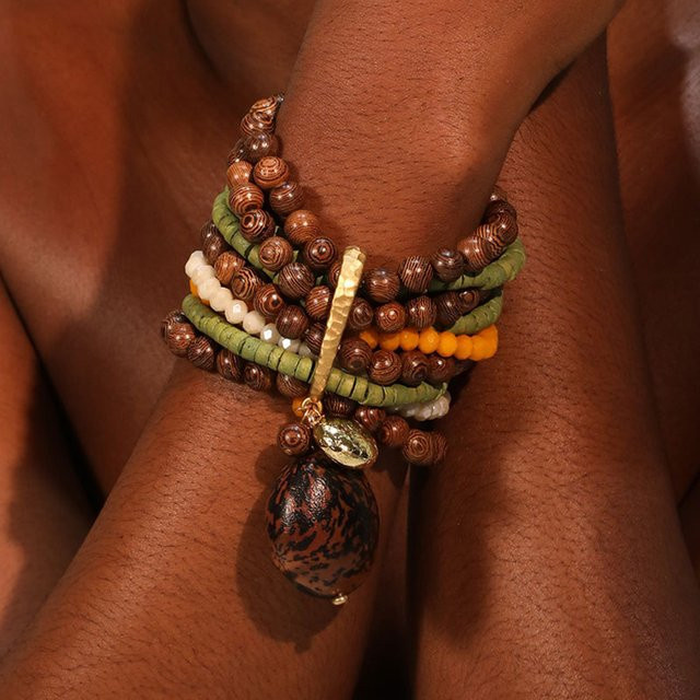 Statement-Armband, Perle, Bunt, Damen - Bild 1