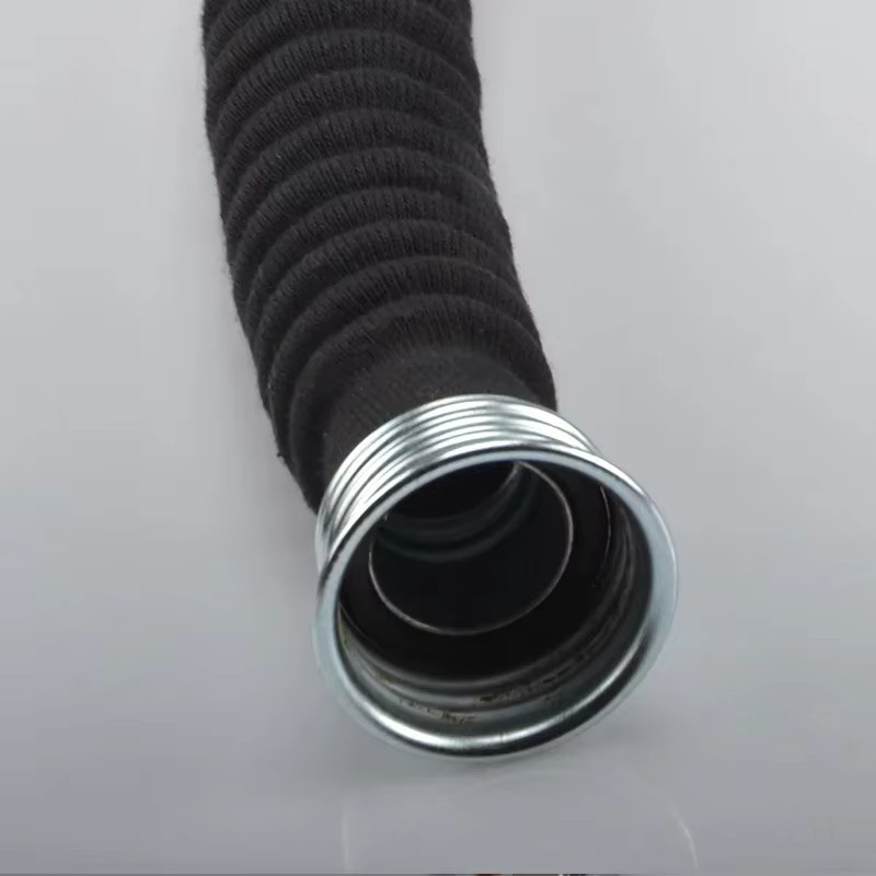 ELESESAFE Gasmasken-Verbindungsrohr mit Schnorchel-Schnittstelle in Schwarz, Verschleißfestes Anti-Aging-Verbindungsrohr für Gasmasken und Filter mit 40 mm Gewinde - Bild 2