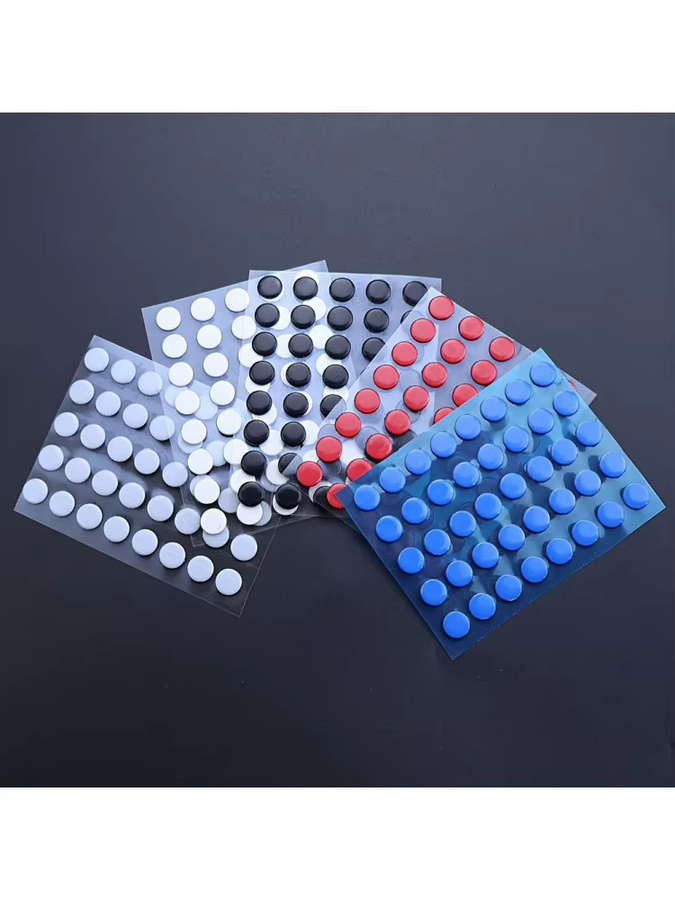 40 Stück universelle Mausgleiter für Logitech, gummierte Mausfüße in Blau, Durchmesser: 6,5 mm, Dicke: 0,8 mm - Bild 2