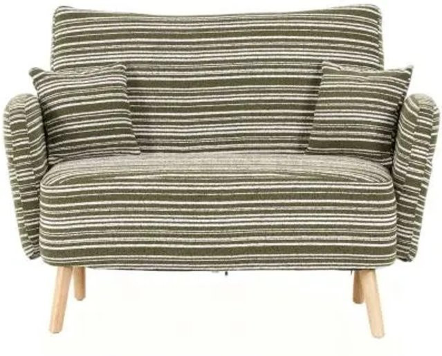 PXloue 2 Sitzer Sofa Grün, Modernes Stoffsofa mit Armlehnen und Seitentasche aus Massivholz und Schaumstoff - Bild 1