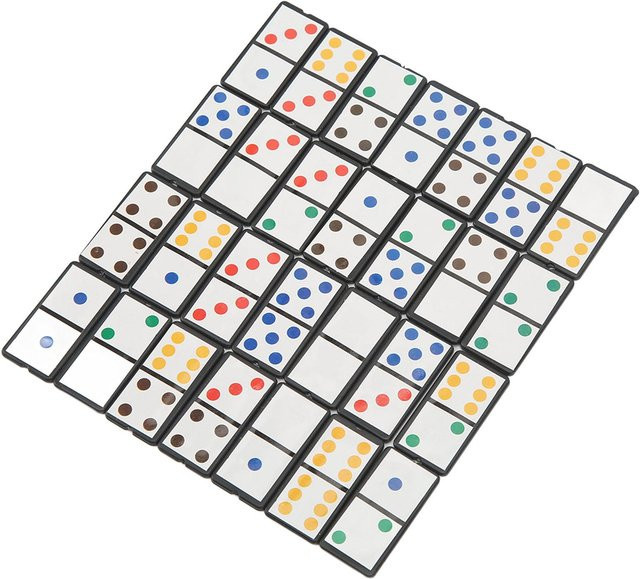 TOMTOP JMS Domino Double Six Set Kunststoff Bunt - Bild 1