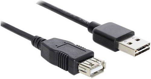 Delock USB 2.0 Verlängerungskabel USB-A Stecker auf USB-A Buchse Schwarz 3,00 m - Bild 1