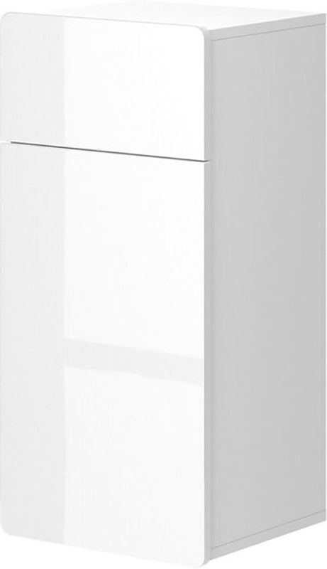 Vicco Midischrank Izan Badezimmerschrank Weiß Hochglanz mit Schublade und Tür B/T/H: 37 x 37 x 77 cm - Bild 2