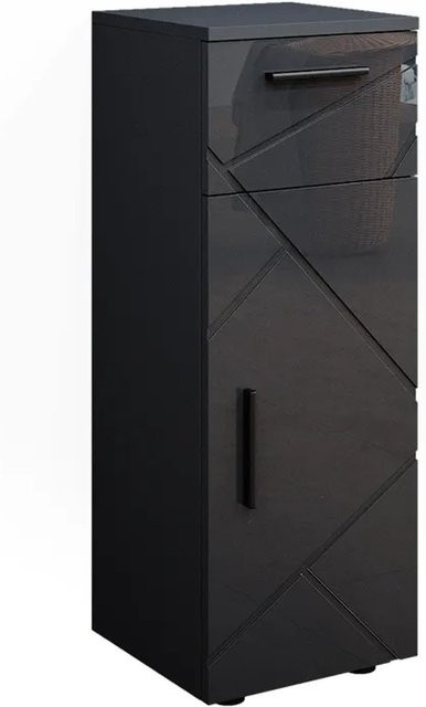 Vicco Midischrank Irma Badschrank Anthrazit Hochglanz modern B/T/H: 30 x 30 x 81 cm - Bild 2