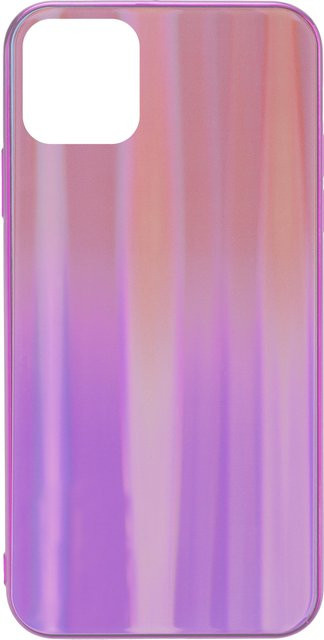 Glas Back Cover RAINBOW Handyhülle für Apple iPhone 12 in Purple/Multicolour - Bild 1