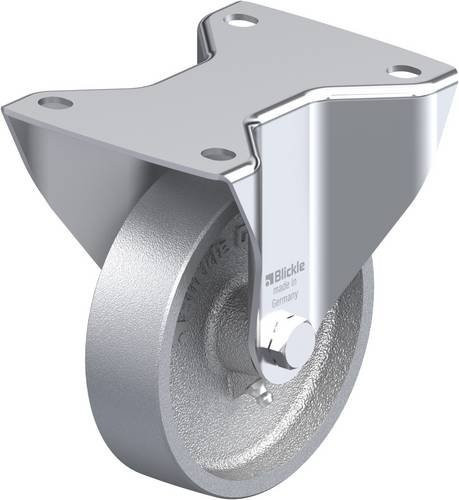 Blickle Bockrolle BK-G 125G-3 in Silber, Rad-Durchmesser: 125 mm, Tragfähigkeit: 350 kg - Bild 1
