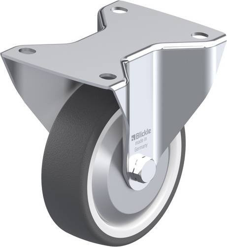 Blickle Bockrolle BK-POTH 125R-3-FA in Grau-Weiß mit 125 mm Rad-Durchmesser und 350 kg Tragfähigkeit - Bild 1