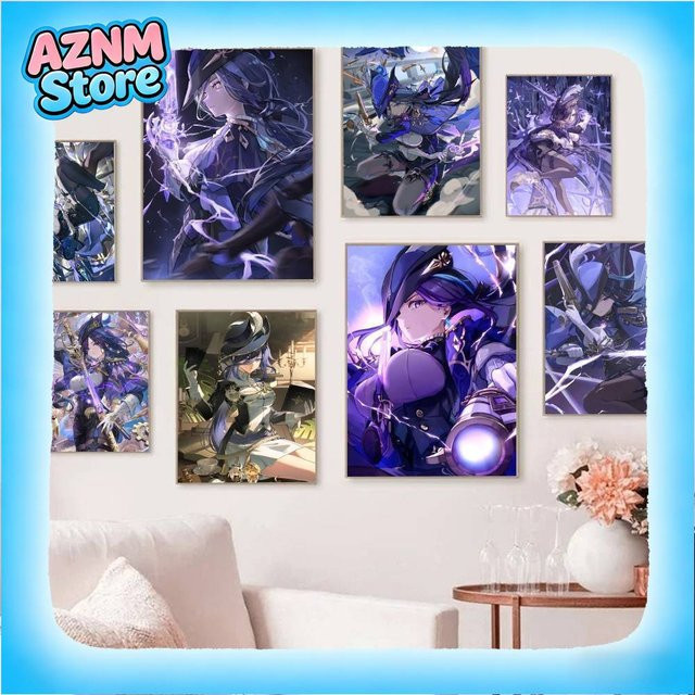 Kayou Genshin Impact Clorinde Poster, selbstklebend und wasserfest, mehrfarbig - Bild 1