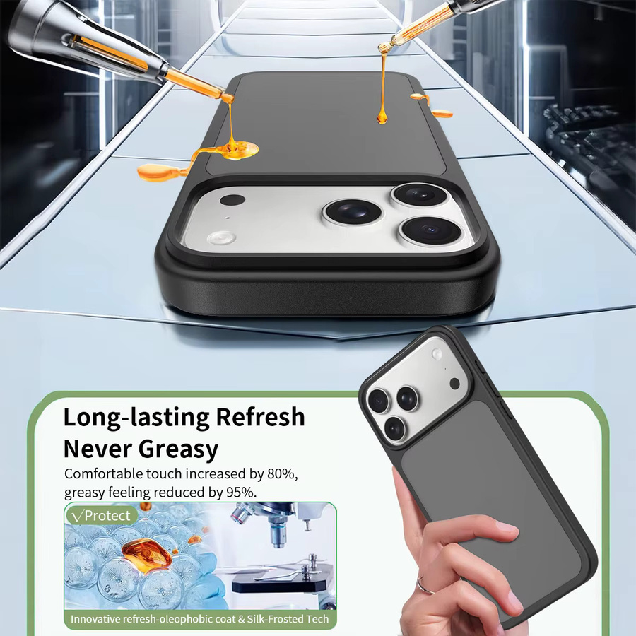 Stoßfeste matte Schutzhülle von NYFundas für iPhone 17 Pro Max, 16, 15, 14, 13, 12 – Schlanke Handyhülle mit harter Rückseite in Schwarz oder Orange - Bild 5