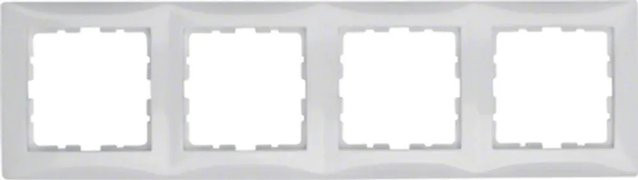 Berker Abdeckrahmen 4-fach S1 in Polarweiß - Bild 1