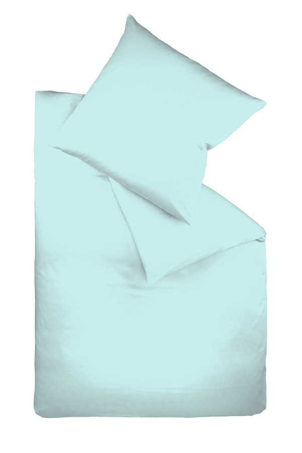 Fleuresse Bettwäsche aus Mako-Satin in Blau mit Reißverschluss, B/L: 240 x 220 cm - Bild 1