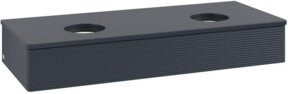 V&B Antao Waschtischunterschrank mit Frontstruktur und LED-Beleuchtung, Blau, B/T/H: 120 x 50 x 19 cm - Bild 1