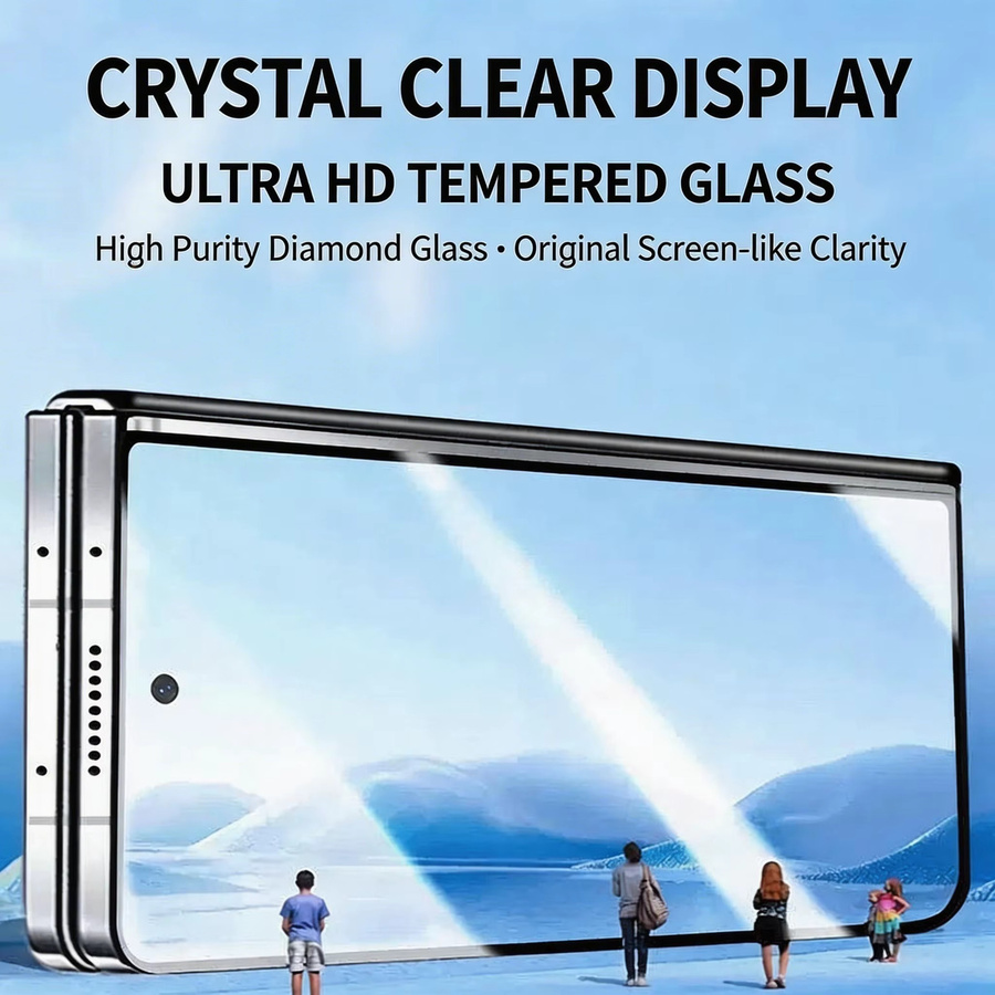 2 Stück Panzerglas Displayschutz für Samsung Galaxy Z Fold 7, 6 und 5 in Transparent mit Installationskit zur staubfreien Montage - Bild 3