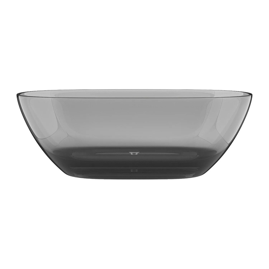 Freistehende Badewanne Spavo von Vente-unique in Grau, Form: Oval, B: 160 cm, T: 72 cm, H: 56 cm - Bild 2