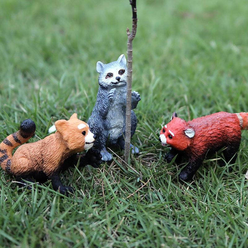 Oenux Wildtierfiguren Kleiner Panda Waschbär Lemur Actionfiguren ab 3-6 Jahre - Bild 2