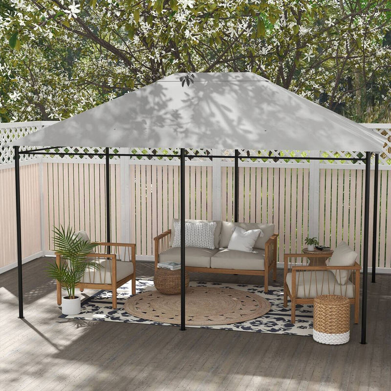 Outsunny Pavillondach aus Polyester in Hellgrau mit UPF 50+, B/H/L: 297 x 1 x 397 cm - Bild 2