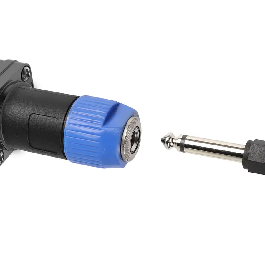 FRHY 2er-Set NL4FC 4-Pol Lautsprecher Stecker auf 6,5mm Weibliche Metall Jack Adapter mit Metall Latch, Farbe: Blau - Bild 2