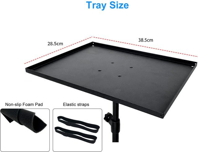Nensit Projektor Stativ und universeller Laptop Ständer mit Ablage, verstellbare Höhe von 61 bis 160 cm, Schwarz - Bild 1