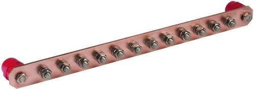 DEHN Schraubklemmen-Block PAS I 12AP M10 CU in Rot und Silber, 39 kA - Bild 1