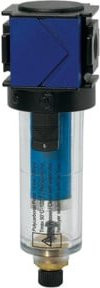 Riegler Mikrofilter variobloc mit PC-Behälter in Blau, 0,01 µm, BG 1, G 1/4 - Bild 1