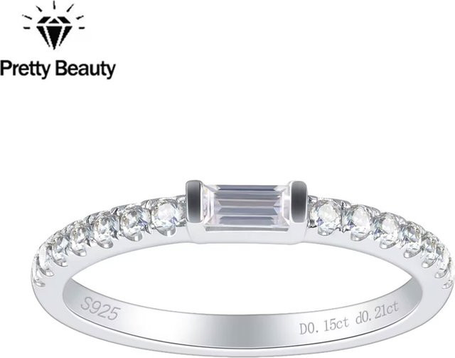 Pretty Beauty Ring 925 Silber, Moissanit, Damen - Bild 1