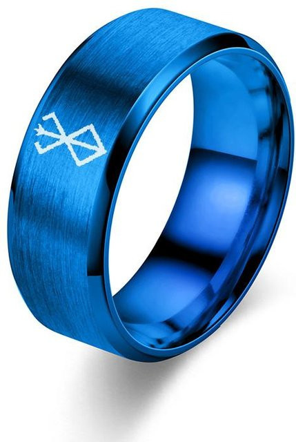 NUOBING Ring Edelstahl, Blau, Unisex - Bild 1