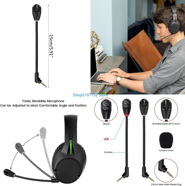 87HD Ersatz-Mikrofon mit 3,5-mm-Klinkenanschluss für Cloud Flight und Cloud Flight S Gaming-Headsets, Schwarz - Bild 1