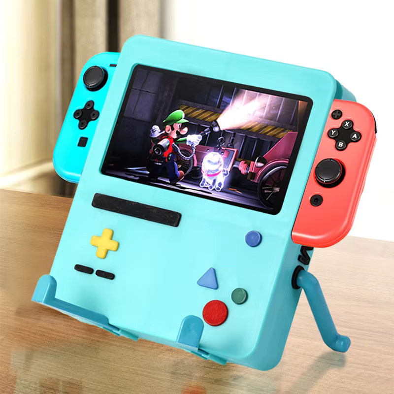 Tragbare Ladehalterung und Aufbewahrungsständer für deine Nintendo Switch in Orange und Türkis - Bild 2