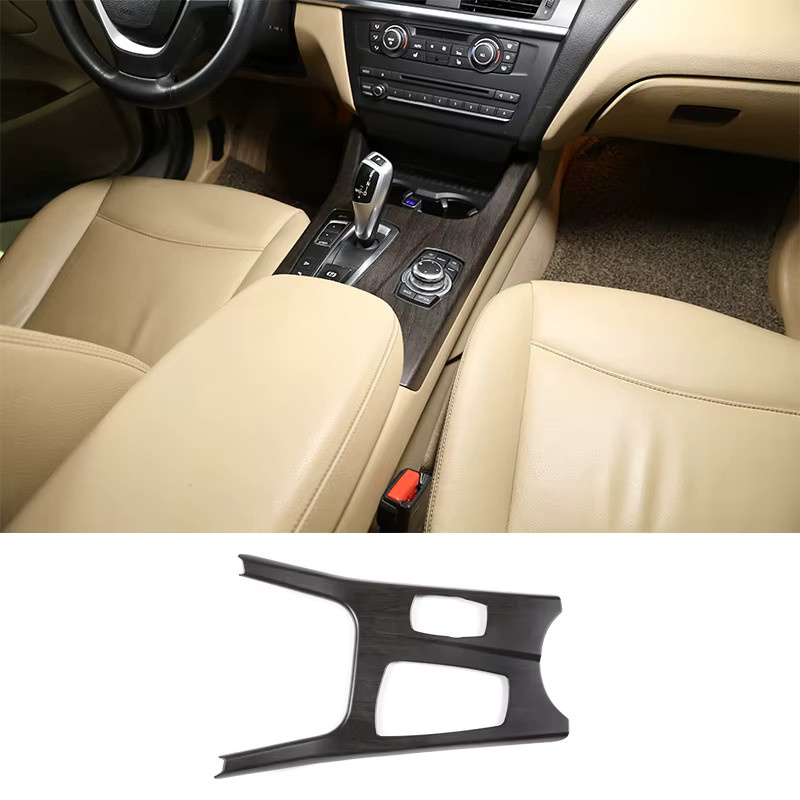 Metyoucar Mittelkonsole Zierleiste für BMW X3 F25 und X4 F26 (2011-2017), Schaltschuh Abdeckung Getriebe Panel Trim in Chrom Silber, Linkslenker - Bild 5