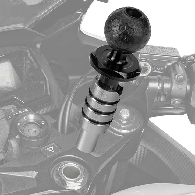 DVLTS Motorrad Handy und Sportkamera Halterung mit Kugelkopf aus Aluminiumlegierung in Schwarz - Bild 1