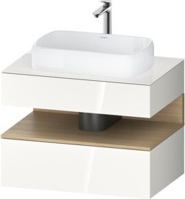 Duravit Waschtischunterschrank Qatego in Weiß, Wandhängend, mit 1 Schublade, B/T/H: 80 x 55 x 60 cm - Bild 1