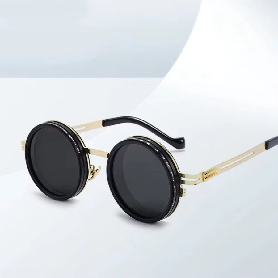 ND2-400 Sonnenbrille, Vollrand, Round, Black - Bild 1