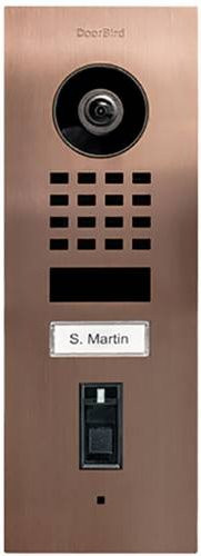 DoorBird Video-Türsprechanlage mit Fingerprint-Zugangssystem in Unterputz-Ausführung, Farbe: Braun - Bild 1